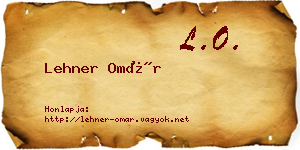 Lehner Omár névjegykártya